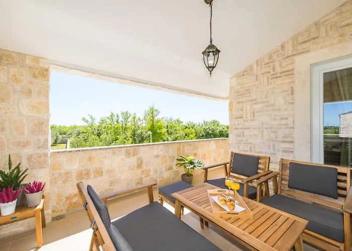 New Stone With Pool Near The Sandy By Traveler Tourist Agency Krk Id 2372 Bedroom 1 * Privlaka (Zadar)