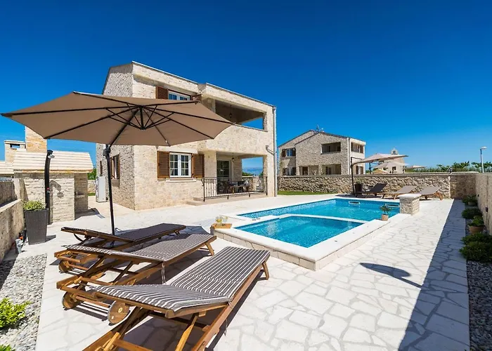 New Stone With Pool Near The Sandy By Traveler Tourist Agency Krk Id 2372 Bedroom 1 *