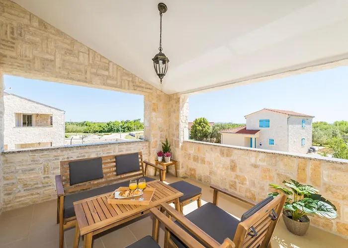 New Stone With Pool Near The Sandy By Traveler Tourist Agency Krk Id 2372 Bedroom 1 Privlaka (Zadar)