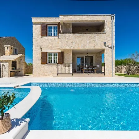 Villa New Stone With Pool Near The Sandy By Traveler Tourist Agency Krk Id 2372 Bedroom 1 *